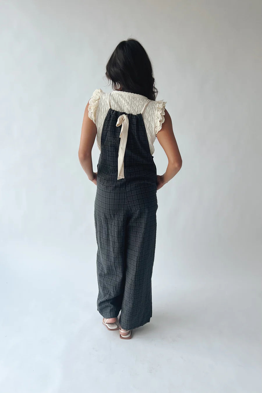 The Marino Drawcord Overall in Black