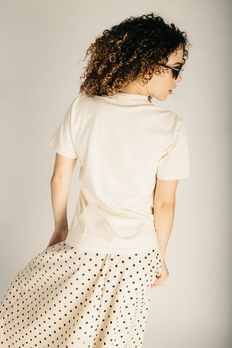 The Motherhood Graphic Tee in Ivory + Black