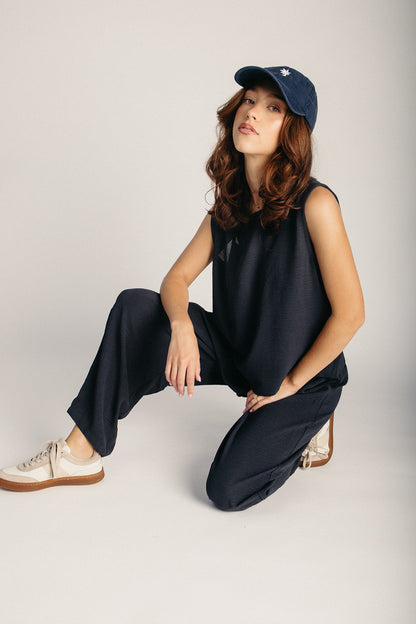 The Loftus Woven Lounge Set in Onyx Indigo
