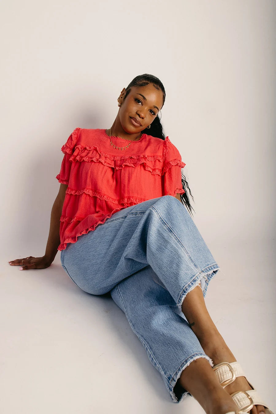 The Augustus Crop Barrel Jean in Light Wash