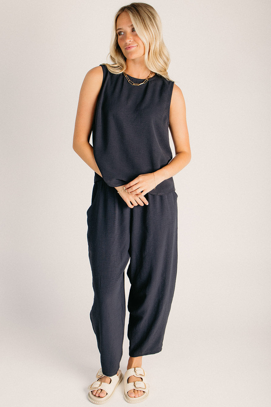 The Loftus Woven Lounge Set in Onyx Indigo
