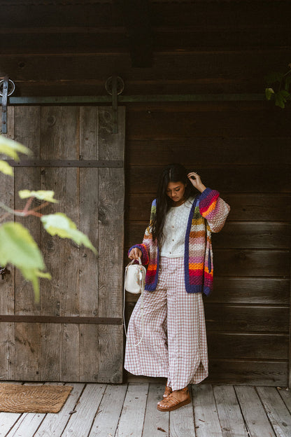 The Slader Knit Cardigan in Rainbow Multi