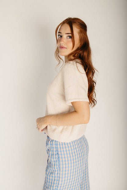 The Morgello Button-Up Cardigan in Ivory
