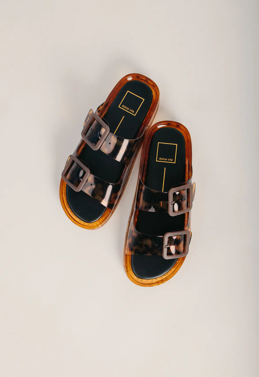 Dolce Vita: Julio Sandal in Tortoise Vinyl